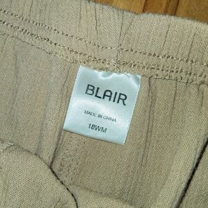 Blair Tan Linen Pants Womens Size 18W
